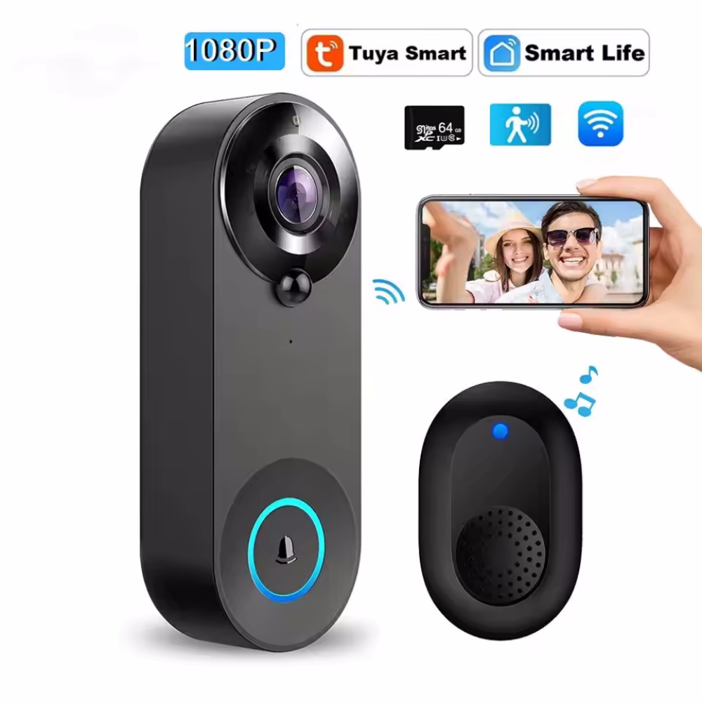Home Security Blink - Tuya 1080P Wireless WIFI Campanello Videocitofono