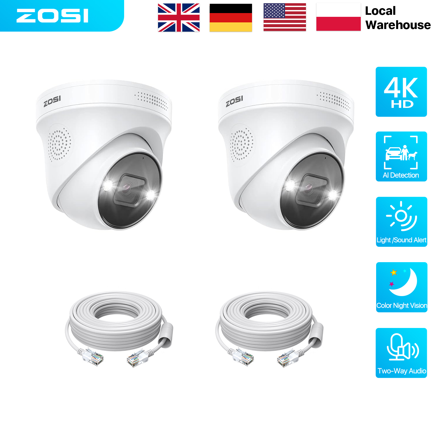 ZOSI 8MP 5MP PoE Dome Camera S - Home Security Ai recensione e prezzo