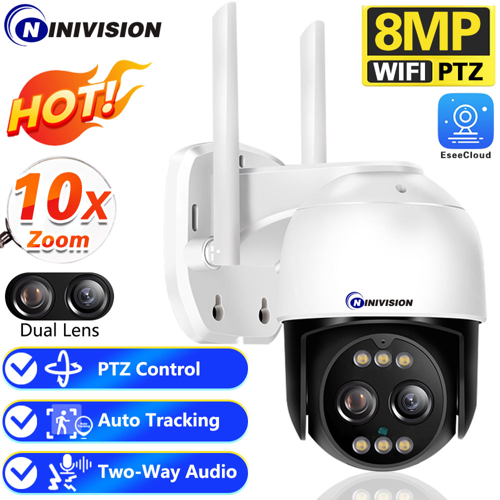 8MP 4K PTZ Wifi IP Camera Clou - Home Security Ai recensione e prezzo