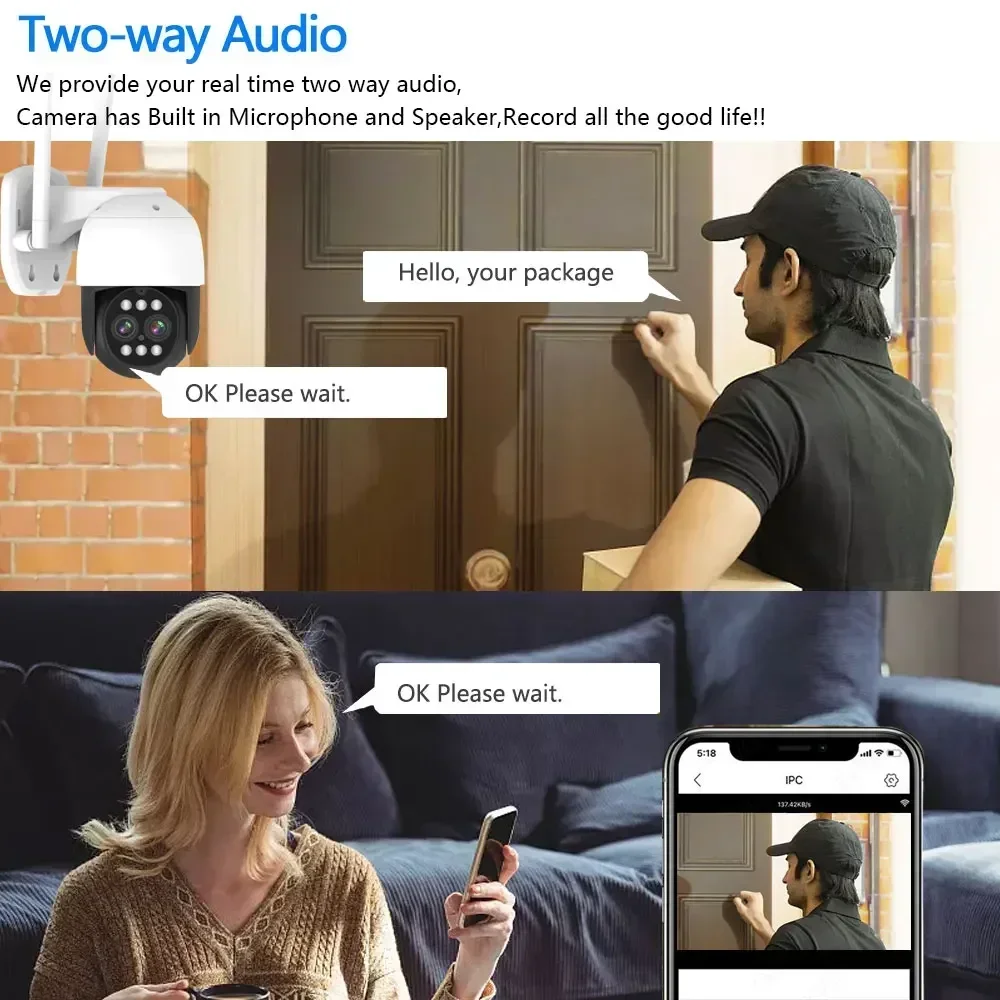 8MP 4K PTZ Wifi IP Camera Clou - Home Security Ai recensione e prezzo