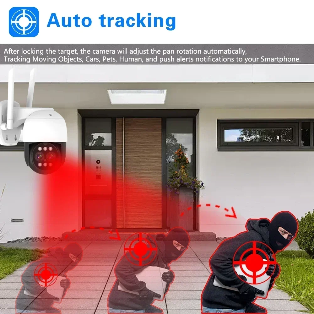 8MP 4K PTZ Wifi IP Camera Clou - Home Security Ai recensione e prezzo