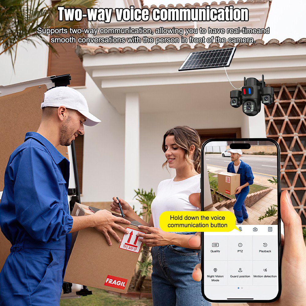Telecamera PTZ WiFi Solare da  - Home Security Wireless Cameras recensione e prezzo